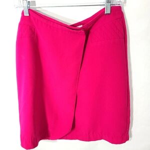 Worthington Women's Size 6 Fuchsia‎ Mini Wrap Skirt Office Career